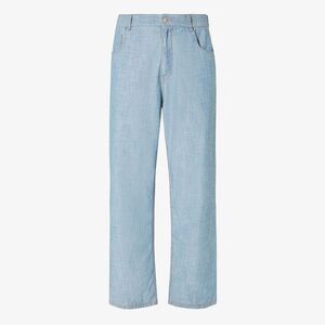 FENDI Men's Straight Leg Denim Jeans Men LIGHT BLUE Pants